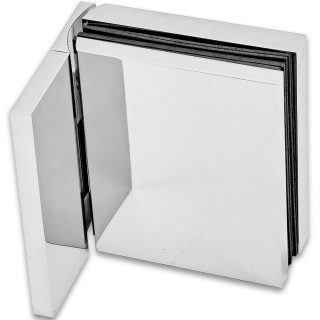 Петля Фурия FDP-240R стена-стекло 90° правая, с подъемным механизмом, латунь/хром