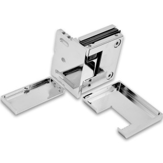 Петля Фурия FDP-240R стена-стекло 90° правая, с подъемным механизмом, латунь/хром