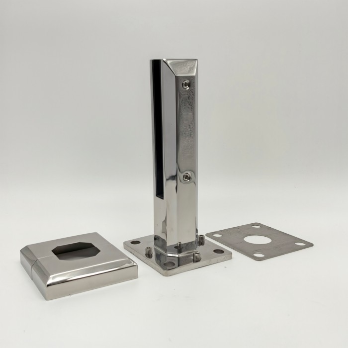 Стойка ПРЕМИУМ FOS-103 напольная 124х254 мм без сверления, крышка А+В, дюплекс/полированный