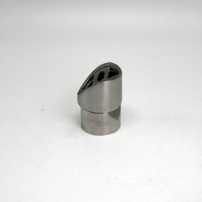 Наконечник седловина FOP-38.27 для трубы O38хO50.8 мм, GRIT 320, скос 30°, нержавейка/матовый