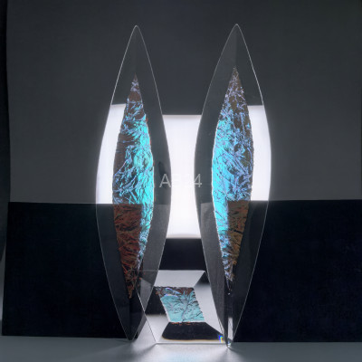 Бевелс AV263 дихроичный (3 элемента) 51 х 467 мм, синий мороз