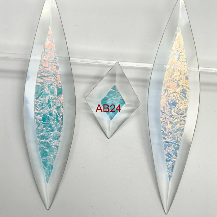 Бевелс AV263 дихроичный (3 элемента) 51 х 467 мм, синий мороз