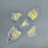 Бевелс AV42 дихроичный (5 элементов) 160 х 260 мм, синий мороз