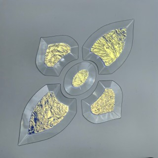 Бевелс AV42 дихроичный (5 элементов) 160 х 260 мм, синий мороз