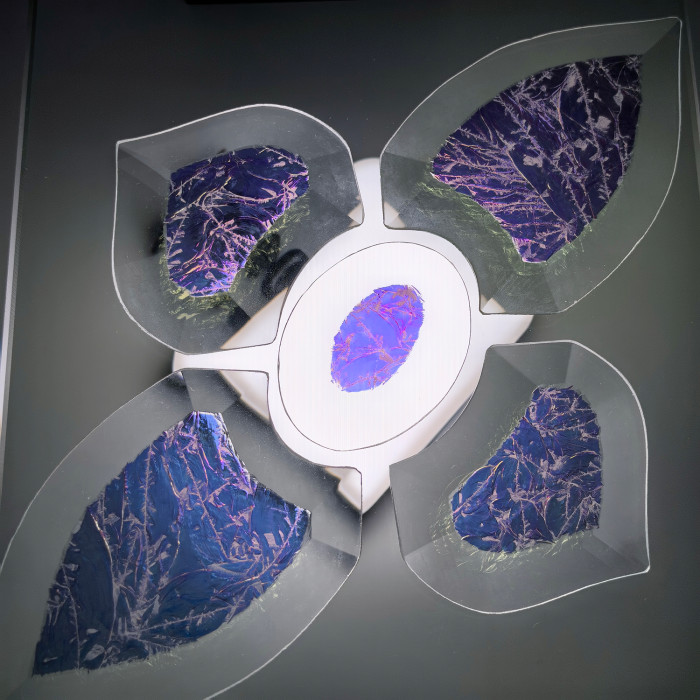 Бевелс AV42 дихроичный (5 элементов) 160 х 260 мм, синий мороз