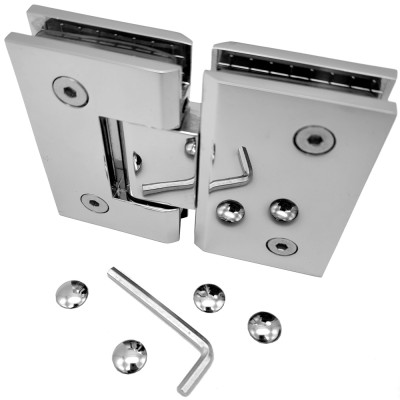 Петля Альфа α FDP-12 стекло-стекло 180°, цинк/хром