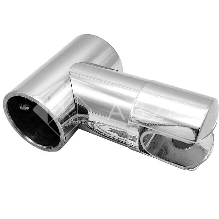 Держатель стекла FDC-17 трубы 19 сквозной 0°-360°, нержавейка/полированный