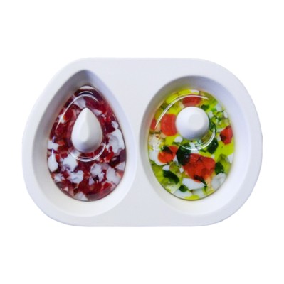 Форма для фьюзинга Двухместная с отверстием (бижутерия) ВМ-Д-07