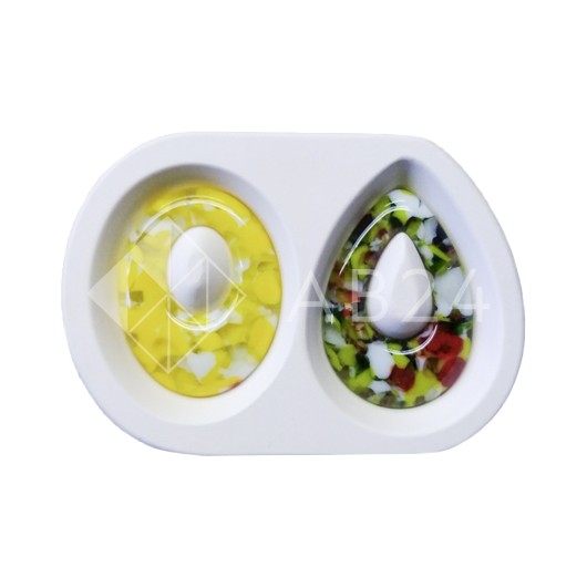 Форма для фьюзинга Двухместная с отверстием (бижутерия) ВМ-Д-07