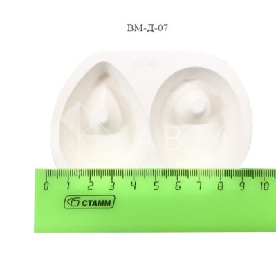 Форма для фьюзинга Двухместная с отверстием (бижутерия) ВМ-Д-07