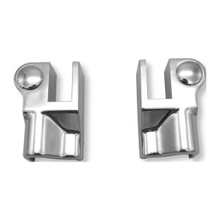 Коннектор прямой FDPA-400 стекло-порог 2 шт. левый+правый, ПВХ/хром