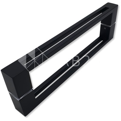 Ручка скоба FDR-89, 30х10х300х1.0 мм, нержавейка/черный