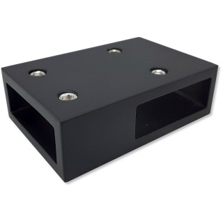 Держатель FDC-40 труба-труба 30х10 горизонтальный, нержавейка/черный