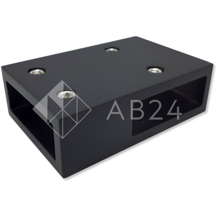 Держатель FDC-40 труба-труба 30х10 горизонтальный, нержавейка/черный