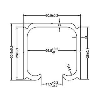 Трек FDS-151.2 для раздвижной системы FDS-15 длина 2 м, алюминий/анодированный