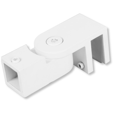 Держатель стекла FDC-50, 15х15 торцевой 0°-180°, нержавейка/белый