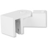 Держатель стекла FDC-50, 15х15 торцевой 0°-180°, нержавейка/белый