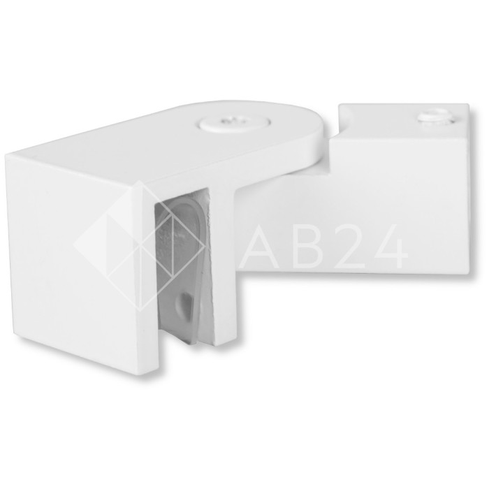 Держатель стекла FDC-50, 15х15 торцевой 0°-180°, нержавейка/белый