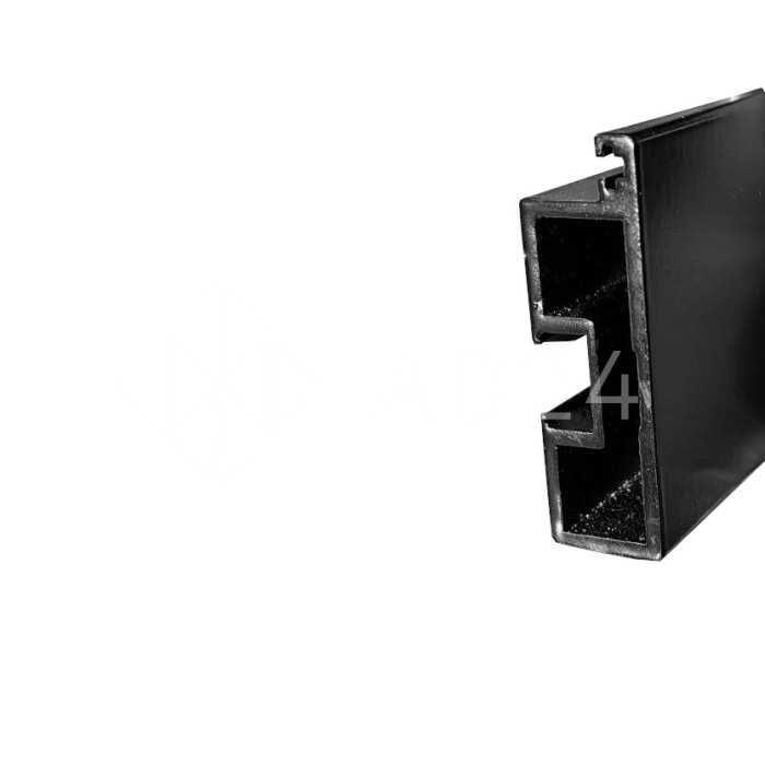 Профиль FMPA-3.48 для стекла боковой с крепежом длина 4.8 м для раздвижной системы FDS-18, алюминий/черный