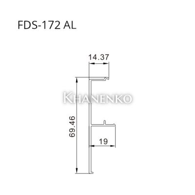 Крышка трека для раздвижной системы FDS-17 длина 3 м Черный FDS-172.3 AL/BL