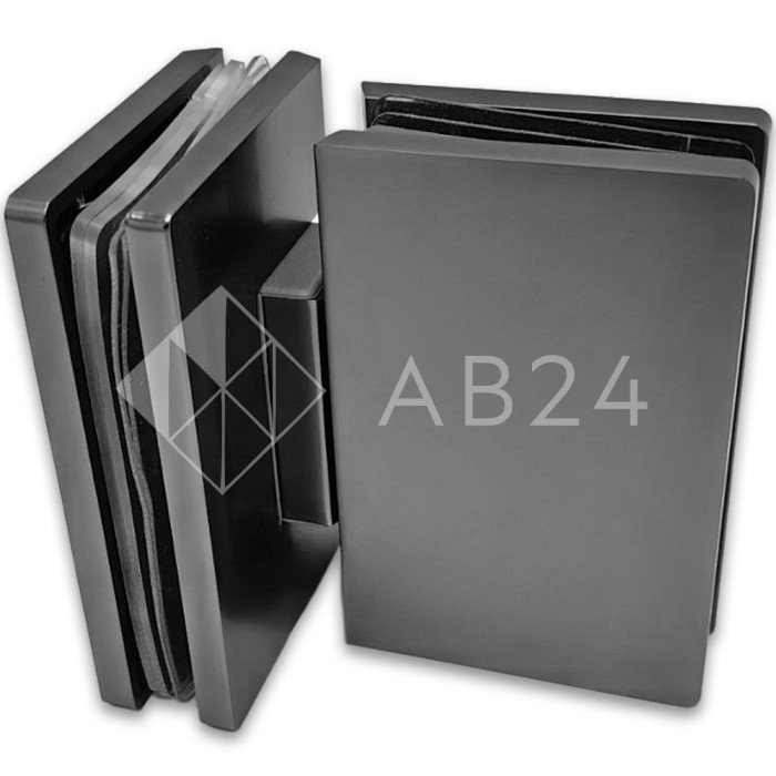 Петля Афина FDP-132 стекло-стекло 180°, латунь/оружейная сталь