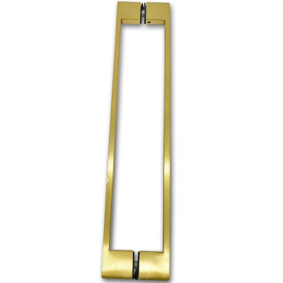 Ручка скоба FDR-92, 10х15х450х1.0 мм, нержавейка/брашированное золото