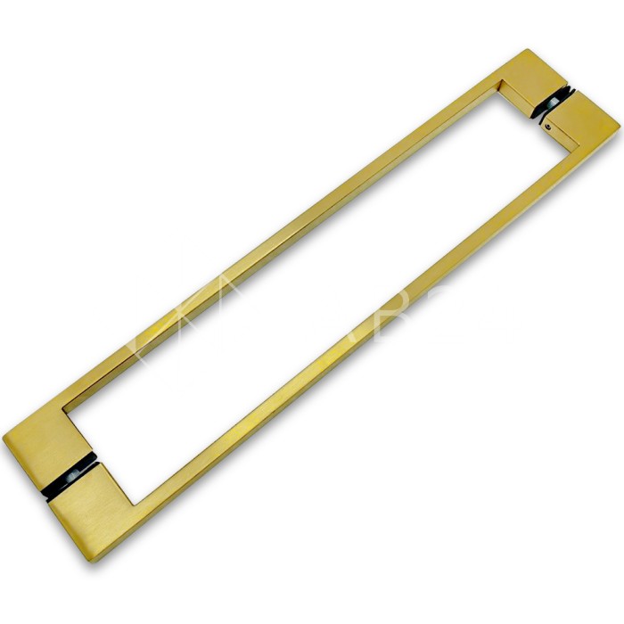 Ручка скоба FDR-92, 10х15х450х1.0 мм, нержавейка/брашированное золото