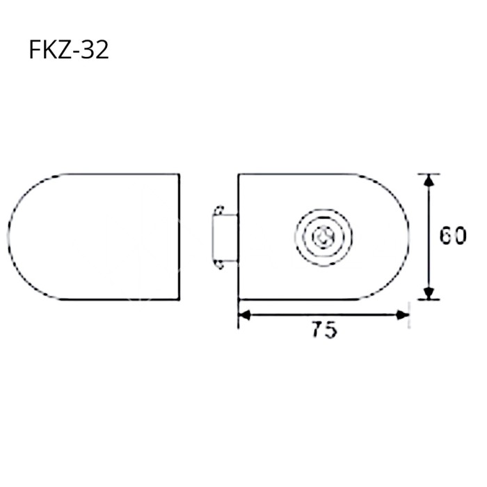 Замок FKZ-31 зажимной ключ/защелка, нержавейка/полированный