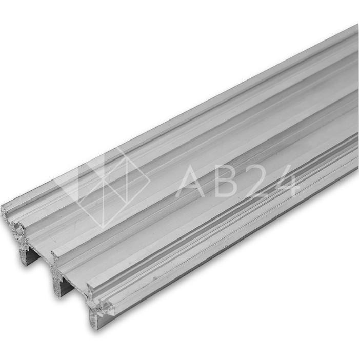 Комплект рельс (верх+низ) FUS-3.6 на 3 панели, длина 6 м, алюминий/сырой