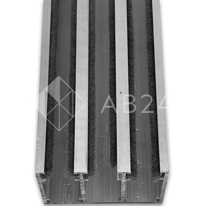 Комплект рельс (верх+низ) FUS-3.6 на 3 панели, длина 6 м, алюминий/сырой