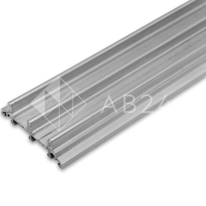 Комплект рельс (верх+низ) FUS-3.6 на 3 панели, длина 6 м, алюминий/сырой