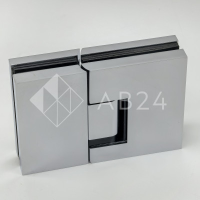 Петля Фурия FDP-242L стекло-стекло 180° левая, с подъемным механизмом, латунь/хром