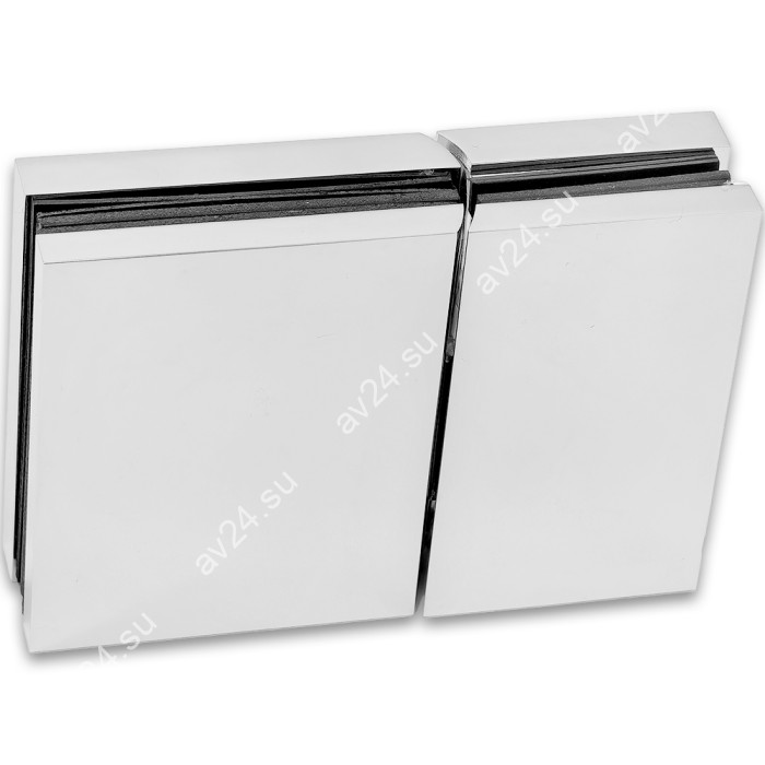 Петля Фурия FDP-242L стекло-стекло 180° левая, с подъемным механизмом, латунь/хром