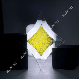 Бевелс AV155 дихроичная звезда 111 х 137 мм желтый мороз