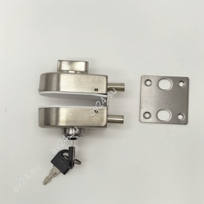 Замок зажимной FKZ-37.1 ключ/защелка, нержавейка/матовый