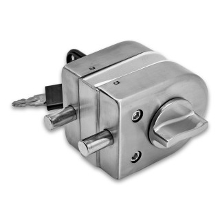 Замок зажимной FKZ-37.1 ключ/защелка, нержавейка/матовый