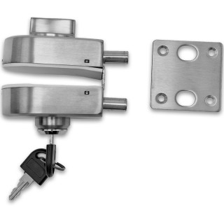 Замок зажимной FKZ-37.1 ключ/защелка, нержавейка/матовый