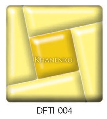 Фьюзинг квадрат DFTI 004 желтого цвета, 6 см