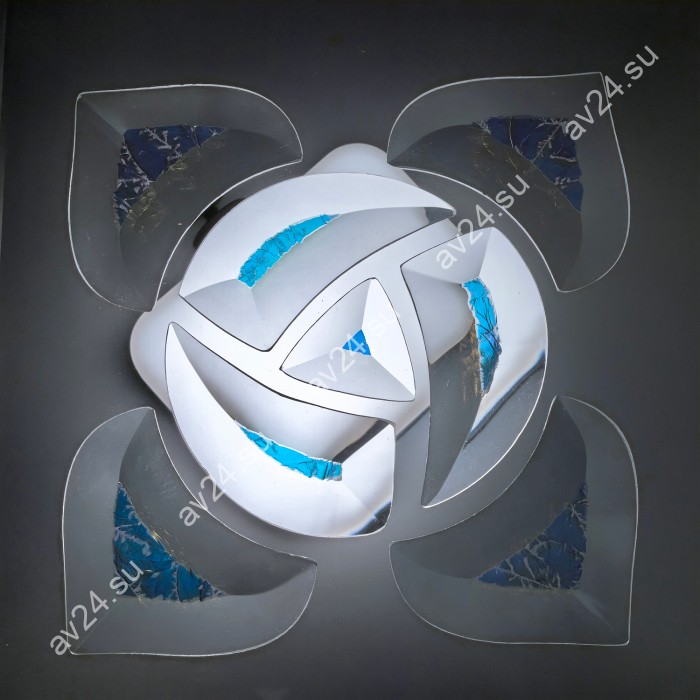 Бевелс AV54 дихроичный (8 элементов) 126 х 126 мм, синий мороз