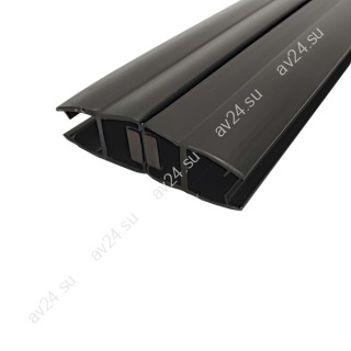 Уплотнитель магнитный 180° черный 2.2 м под стекло 8 мм FDPP-203.8