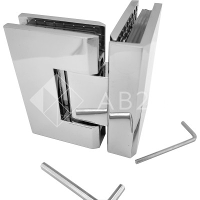 Петля Альфа α FDP-13 стекло-стекло 90°, цинк/хром