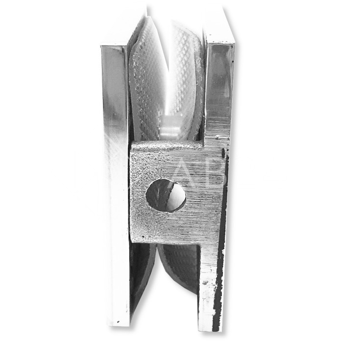 Коннектор для стекла Альфа α FDK-12, стена-стекло 90°, нержавейка/полированный