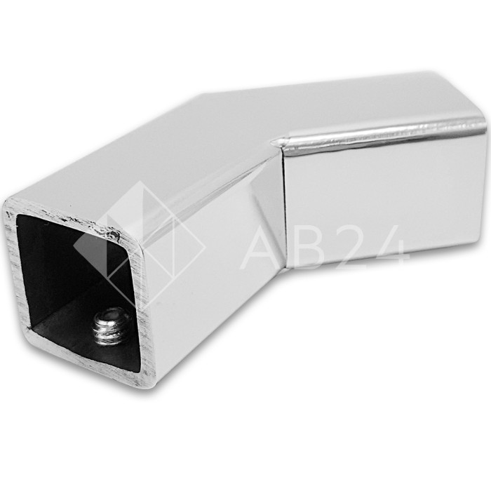 Соединитель FDC-62 трубы 15х15 угловой 135°, нержавейка/полированный