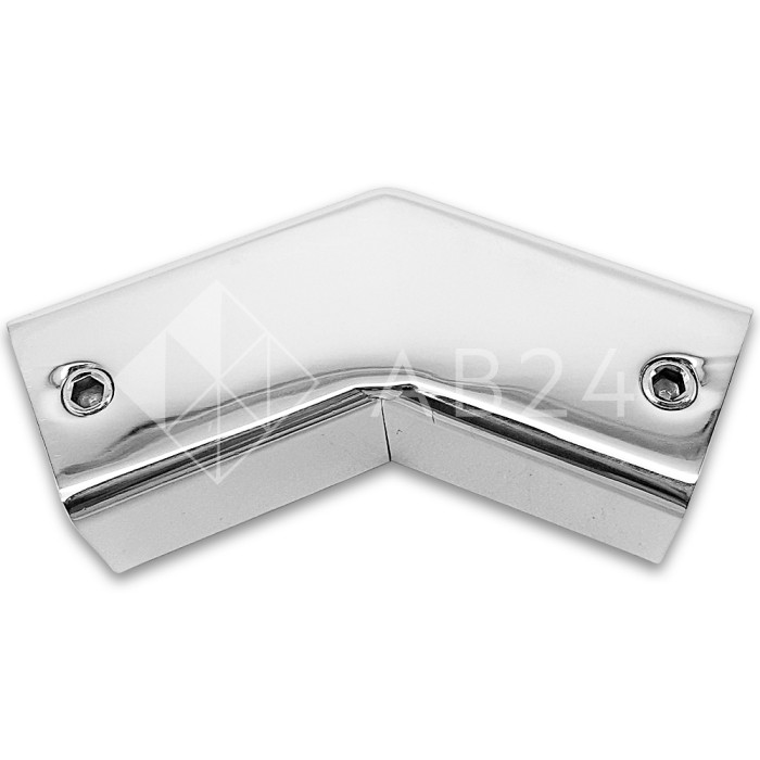 Соединитель FDC-62 трубы 15х15 угловой 135°, нержавейка/полированный