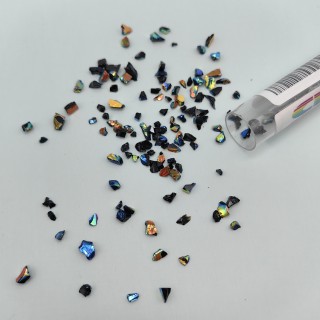 Дихроичное стекло для фьюзинга ФРИТТА System 96 СОЕ черная радужная 60 мл