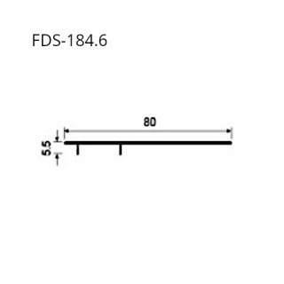 Крышка FDS-184.6 для трека раздвижной системы FDS-18, длина 6 м, алюминий/черный