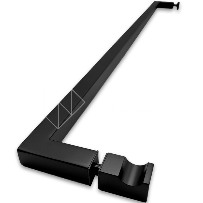 Ручка скоба FDR-706, 19х19х650х1.0 мм, нержавейка/черный