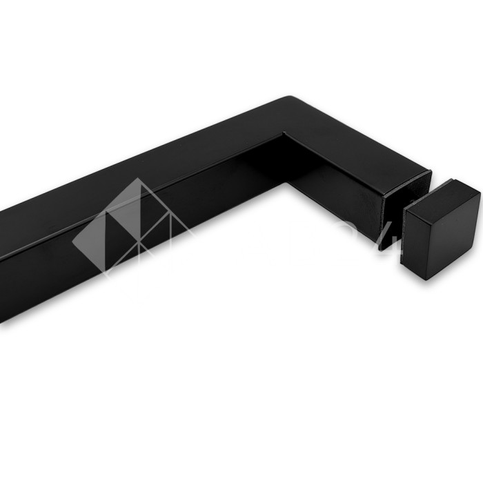 Ручка скоба FDR-706, 19х19х650х1.0 мм, нержавейка/черный