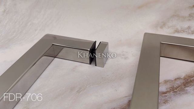 Ручка скоба FDR-706, 19х19х650х1.0 мм, нержавейка/черный