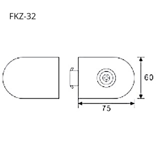 Замок FKZ-31 зажимной ключ/защелка, нержавейка/черный